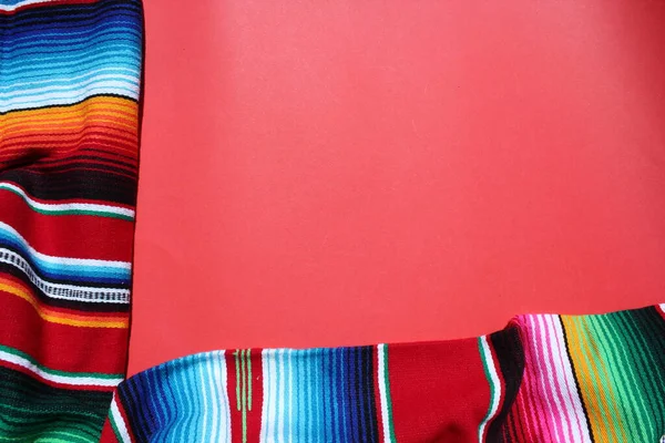 Poncho Messicano Cinco Mayo Tappeto Serape Fiesta Tradizionale Messico Sfondo — Foto Stock