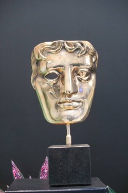 Londra, İngiltere - 19 Haziran 2018: Bafta (İngiliz Akademisi film ve televizyon ödülleri), sergilenen hisse senedi, fotoğraf, resim, resim, basın