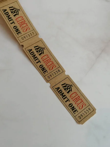 stripe on 3 admission tickets for the circus