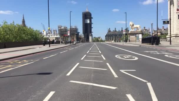 Parlamento Londres Reino Unido 2020 Puente Westminster Big Ben Casas — Vídeo de stock