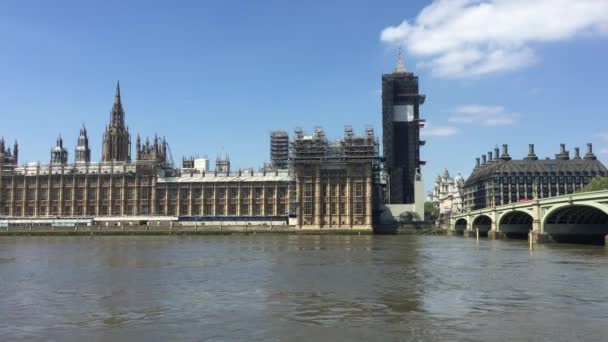 Parlamento Londra Regno Unito 2020 Big Ben Case Del Parlamento — Video Stock