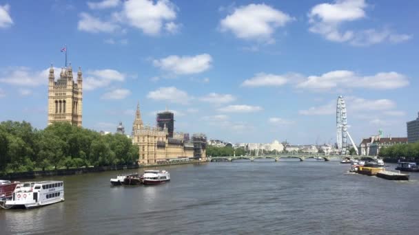 Parlamento Londres Reino Unido 2020 Big Ben Las Casas Del — Vídeo de stock