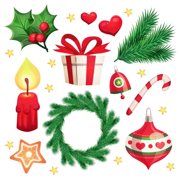 Mutlu yeni yıl ve mutlu Noeller vektör tasarım kümesi