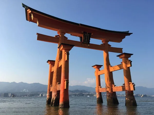 Gran Puerta Flotante Torii Miyajima Hiroshima —  Fotos de Stock