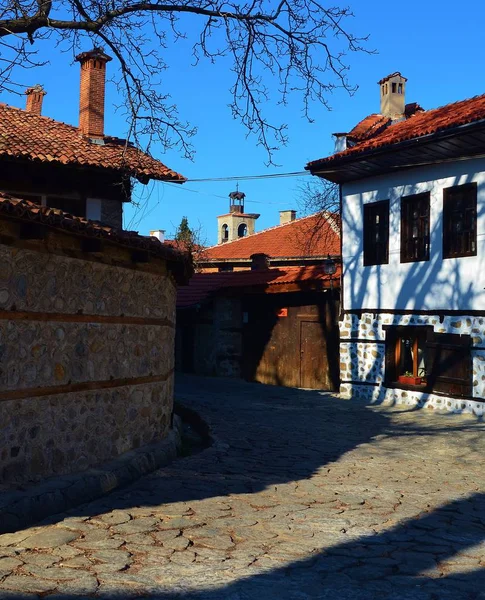 Stenen Geplaveide Straatjes Oude Architectuur Van Bansko — Stockfoto