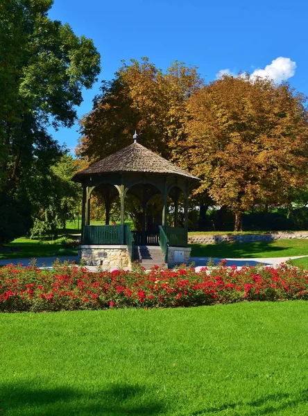 gazebo for relaxing in the garden