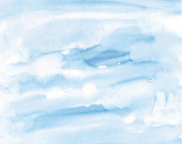 滑らかな色の遷移を持つ青い水彩ベクトルの背景 — ストックベクタ