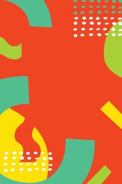 Şekilli soyut modern renkli arkaplan. Parlak düz vektör çizimi.