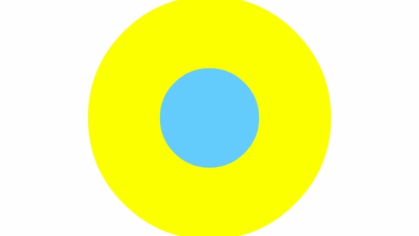 从被白色背景隔离的中心增加多彩的圆圈 动画矢量说明 — 图库视频影像