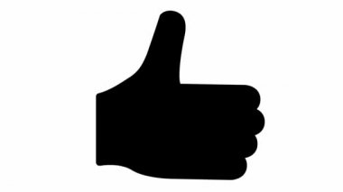 Sembol gibi. El ikonu. Beyaz arkaplanda izole edilmiş vektör düz illüstrasyon.