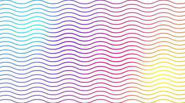 Canlı pembe dalgalı çizgiler. Doğrusal arkaplan. Dekoratif desen. Döngülü video. Vektör illüstrasyonu beyaz arkaplanda izole edildi.