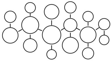 Animated line black icon of molecule. Linear medical symbol is drawn. Concept of diagram, chart, infographic, research, structure, connection, chemistry, biology. Looped video. Vector illustration isolated on white background.