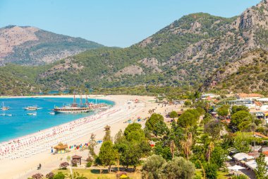 Panoramik Belcekiz Beach. Ölüdeniz, Blue Lagoon