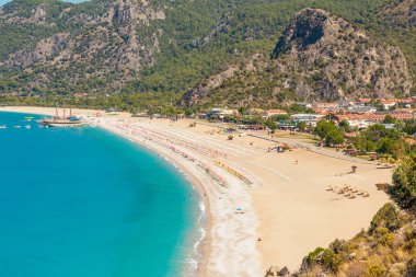 Panoramik Belcekiz Beach. Ölüdeniz, Blue Lagoon