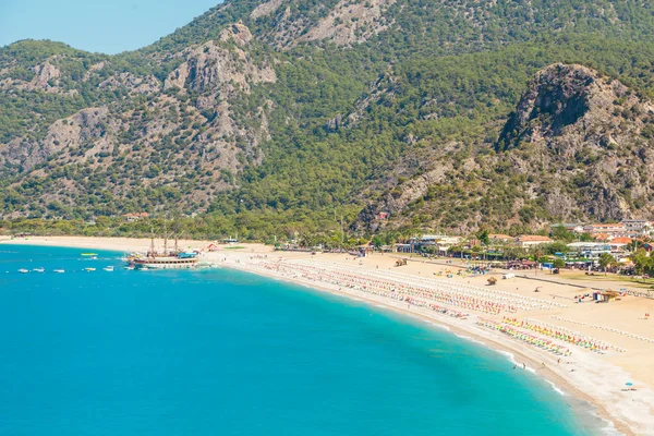 Vista Panorâmica Belcekiz Beach Oludeniz Lagoa Azul — Fotografia de Stock