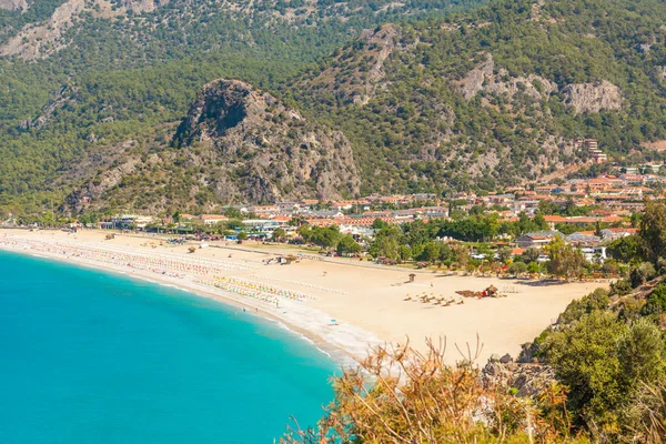 Vista Panorâmica Belcekiz Beach Oludeniz Lagoa Azul — Fotografia de Stock