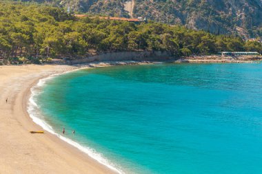 Turkuaz cennet Kidrak Beach Ölüdeniz, Fethiye Türkiye'de