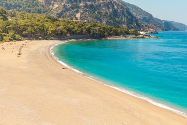 Turkuaz cennet Kidrak Beach Ölüdeniz, Fethiye Türkiye'de