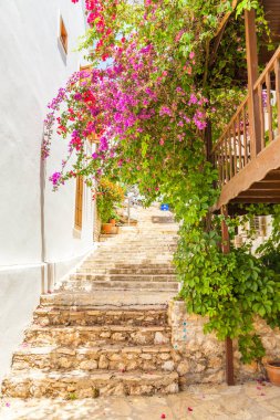 Güzel yaz sokaklarında Kalkan, Antalya, Türkiye
