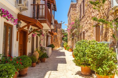 Güzel yaz sokaklarında Kalkan, Antalya, Türkiye