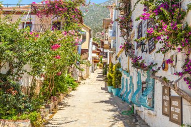 Güzel yaz sokaklarında Kalkan, Antalya, Türkiye