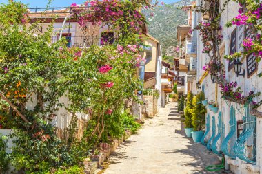 Güzel yaz sokaklarında Kalkan, Antalya, Türkiye