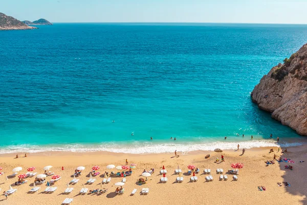 Пляж Капуташ Лучший Пляж Турции Средиземное Море Средиземноморье — стоковое фото