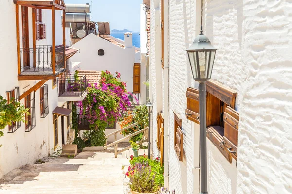 Pintorescas Calles Verano Kalkan Antalya Turquía — Foto de Stock