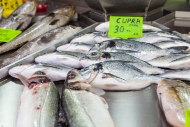 Çeşitli taze balık ve deniz ürünleri, Balık pazarı