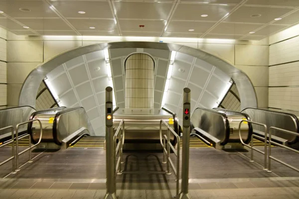 Escalera Mecánica Estación Metro New York 34Th Street Hudson Yards — Foto de Stock