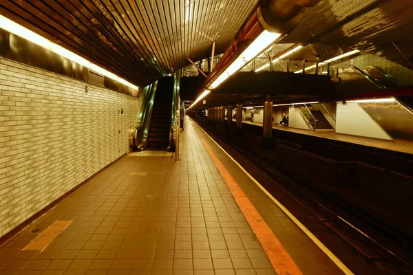 Station Métro Roosevelt Island New York Est Assez Profonde Nécessite — Photo