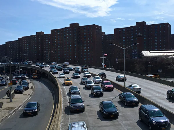 Fdr Drive Manhattan Doğu Yakasında East River Boyunca Uzanan Sınırlı — Stok fotoğraf
