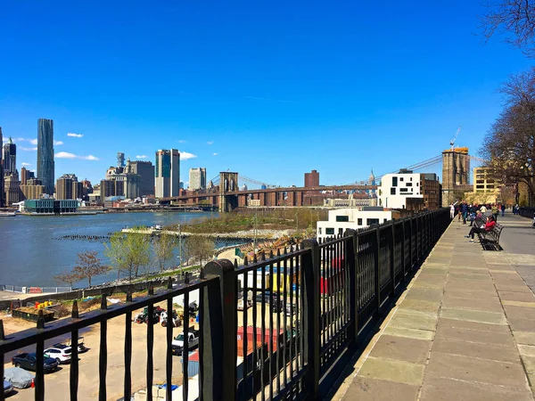 Die Brooklyn Heights Promenade Ist Ein Park Mit Herrlichem Blick — Stockfoto