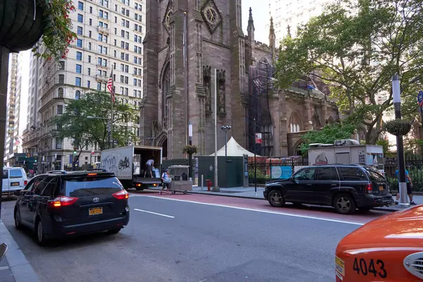 Trinity Church Broadway Wall Street New York City Een Monumentale — Stockfoto