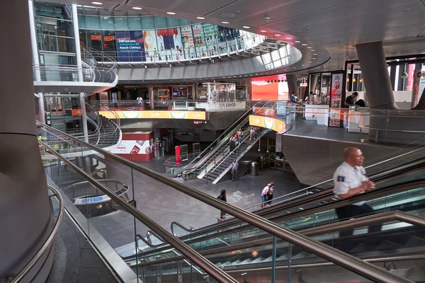 Fulton Center Dolním Manhattanu Obrovská Křižovatka Pro Více Linek Metra — Stock fotografie