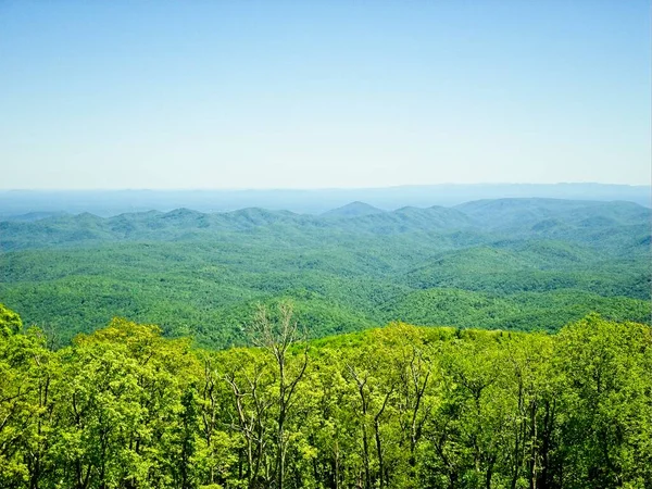 Bergblick Frühling Vom Blue Ridge Parkway North Carolina — Stockfoto