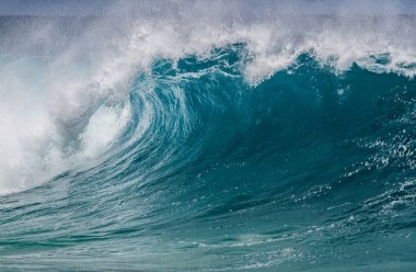 Hawaii'de güzel kırma Okyanus Dalga
