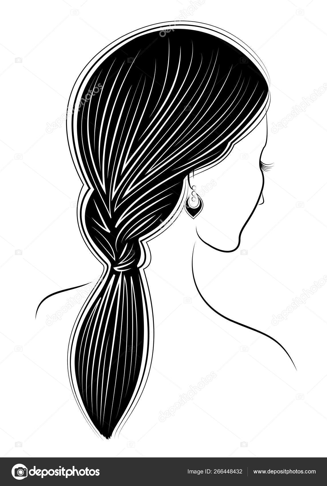 Silhouette Profile Of A Cute Lady S Head The Girl Shows The