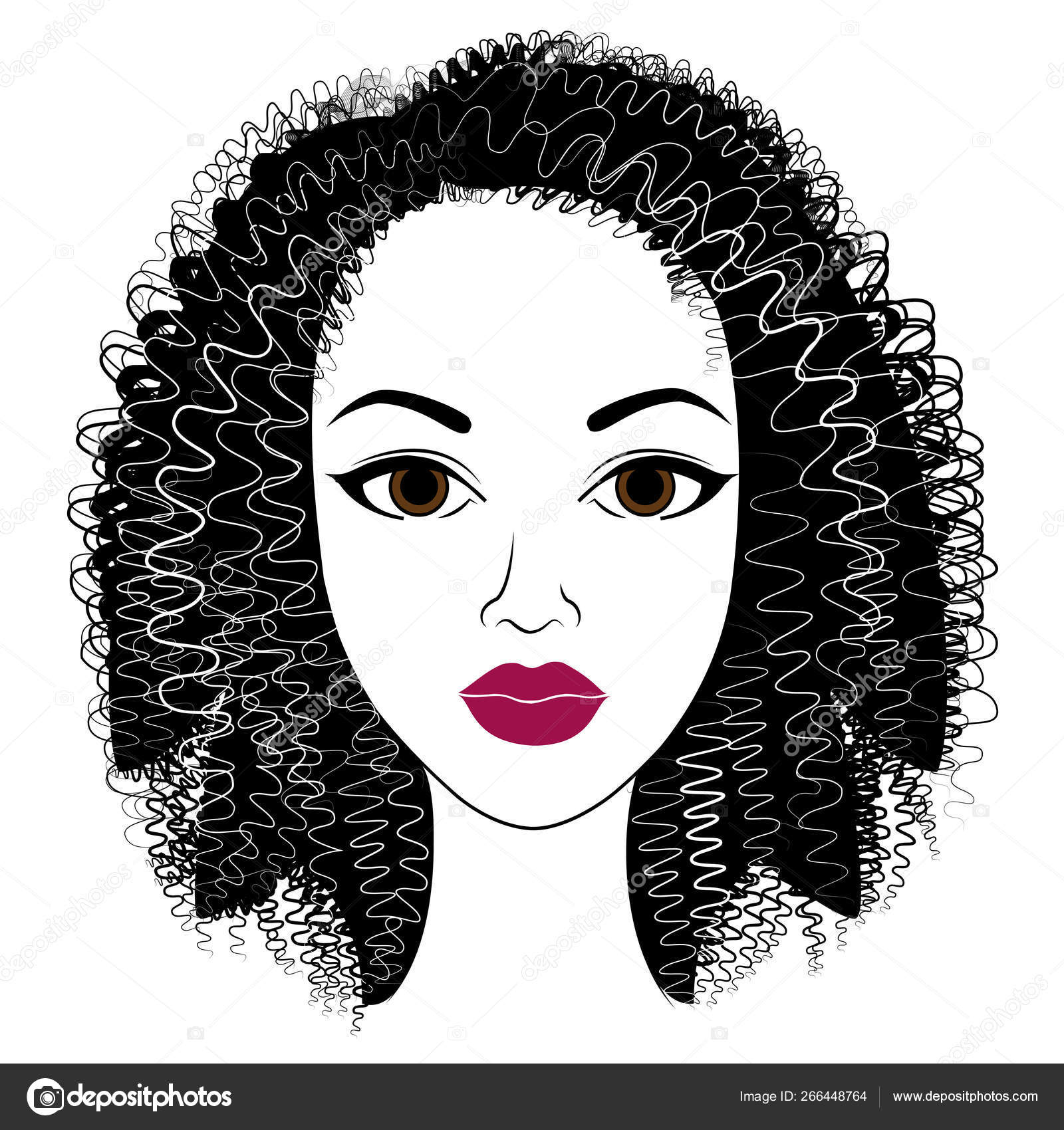 Profile Of The Head Of A Sweet Lady An African American