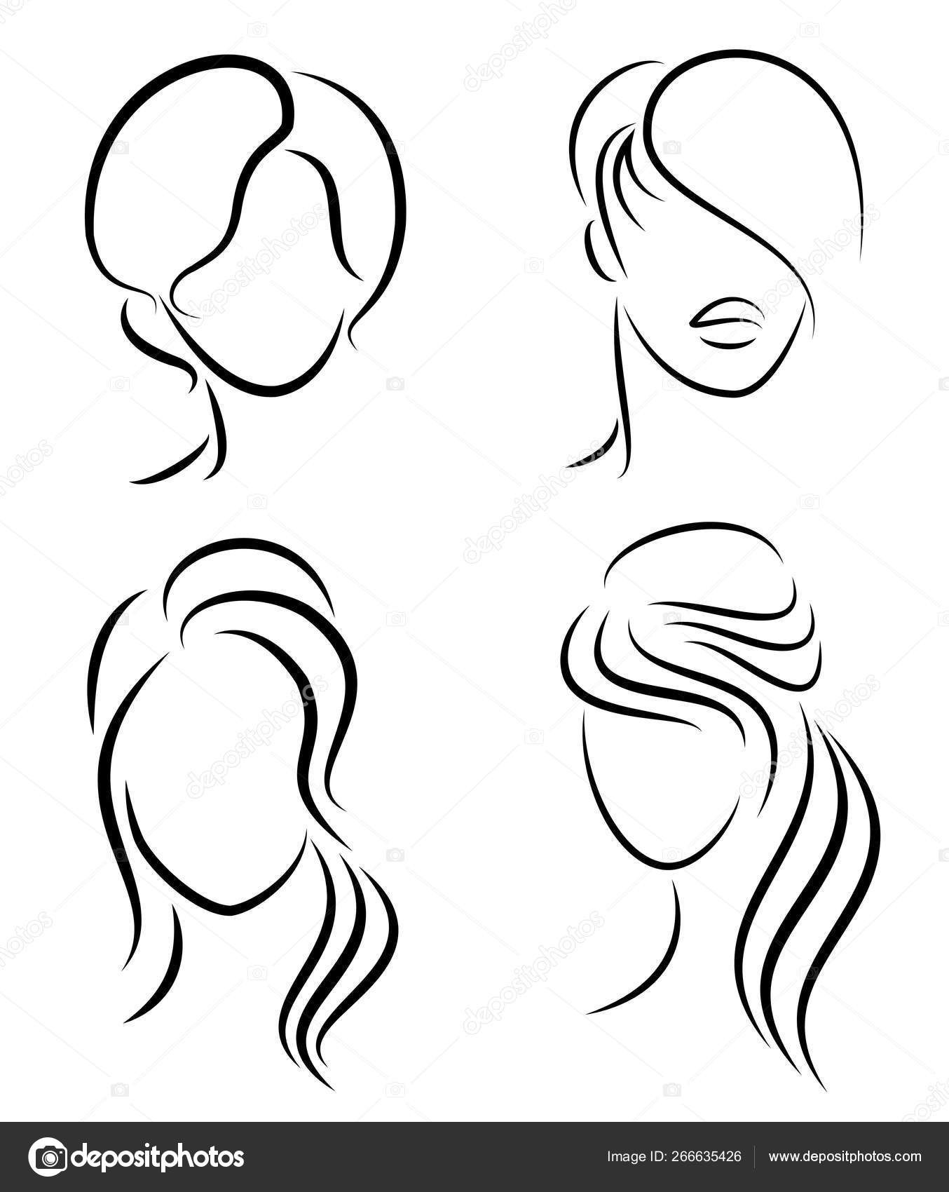 Siluet Golovy Miloj Ledi Devushka Pokazyvaet Svoyu Prichesku Dlya Srednih I Korotkih Volos Podhodit Dlya Logotipa Reklamy Vektornaya Illyustraciya Vektornoe Izobrazhenie C Pavlenko3014 Gmail Com 266635426