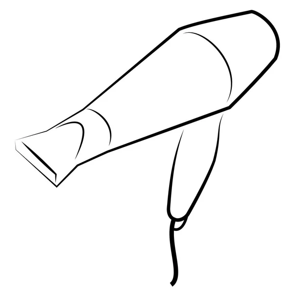 Blow Dryer. Secador de pelo. Símbolo de peluquería - Ilustración vectorial — Vector de stock