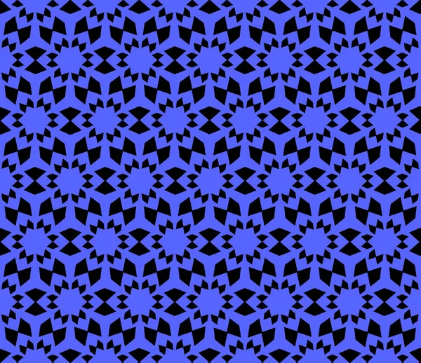 Mavi dizaynlı, kusursuz arka plan deseni. Modern siyah ve mavi çifte elmas gül desenli. Geometrik soyut illüstrasyon.