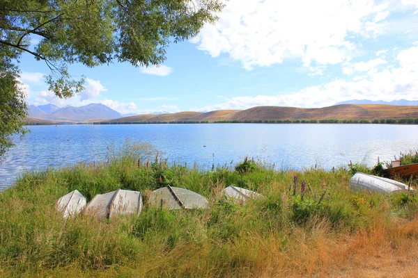 Vista sobre lago alexandrina na Nova Zelândia — Fotografia de Stock