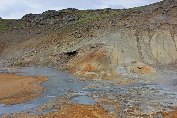 Paisaje geotérmico en la península de Reykjanes — Foto de Stock
