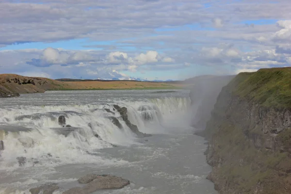 Very impressive gulfoss waterfall in iceland — Stock Photo, Image