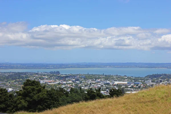 Panorama Auckland widziana z góry Eden — Zdjęcie stockowe