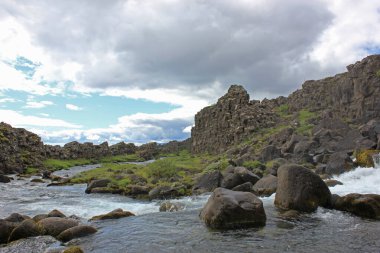 İzlanda 'daki thingvellir Ulusal Parkı' nda havuz