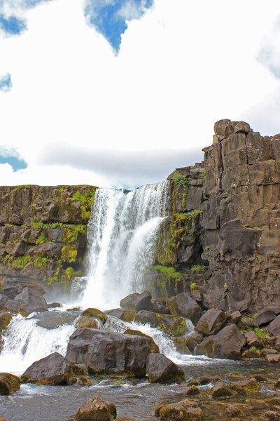 Oxararfoss waterfall in iceland