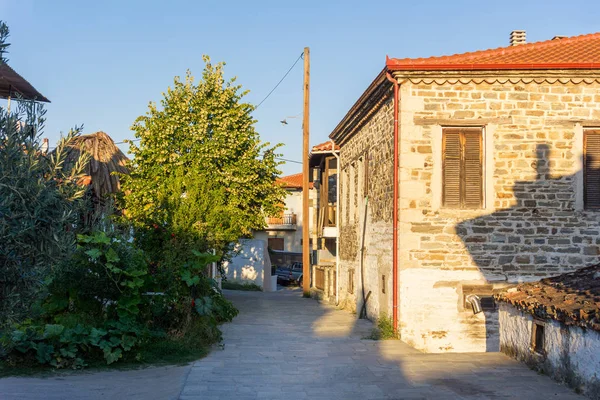 Architektura Vesnice Agios Nikolaos Sithonia Chalkidiki Řecko — Stock fotografie