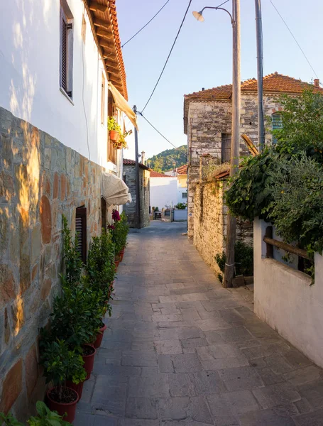 Agios Nikolaos Köyünde Mimarlık Sithonia Chalkidiki Yunanistan — Stok fotoğraf